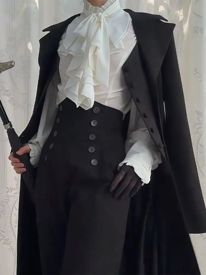 Vintage Inspired Mid-Length Long Coat