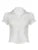 Single Breasted Puff Sleeve White Shirts For Women Button Turn Down Collar Pockets Simple Casual Safari Style Tops