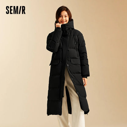 Down Jacket Women Long Length  New Winter Goose Down Women’s Clothing Warm Outerwear Jacket