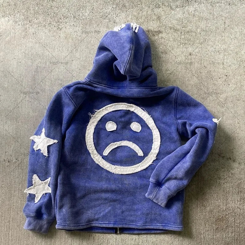 Patchwork Letter Pullover Hoodie