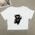 Short-sleeved T-shirt pure cotton women  summer new spice girls high waist slim short crop clothing tide sweet and spicy