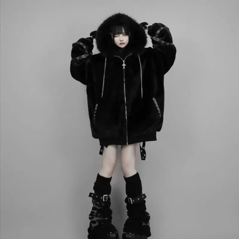 Street Style Hooded Coat