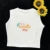 Europe and the United States street new print season art text short sleeve women Y2K women’s T-shirt vest halter