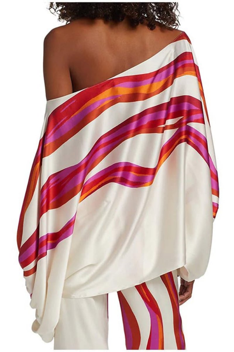 Conjunto de dos piezas con ondas abstractas - Fucsia