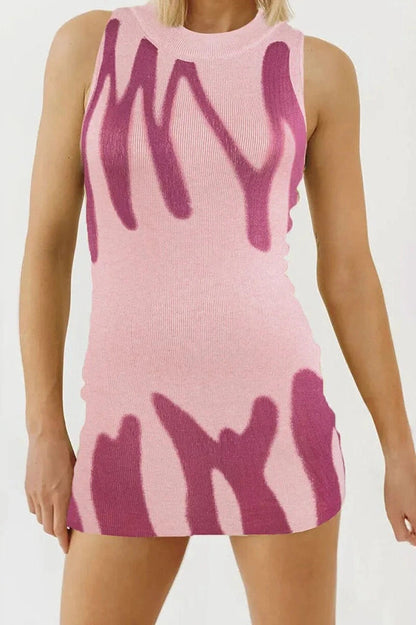 Backless Straps Sleeveless Slim Fit Mini Dress