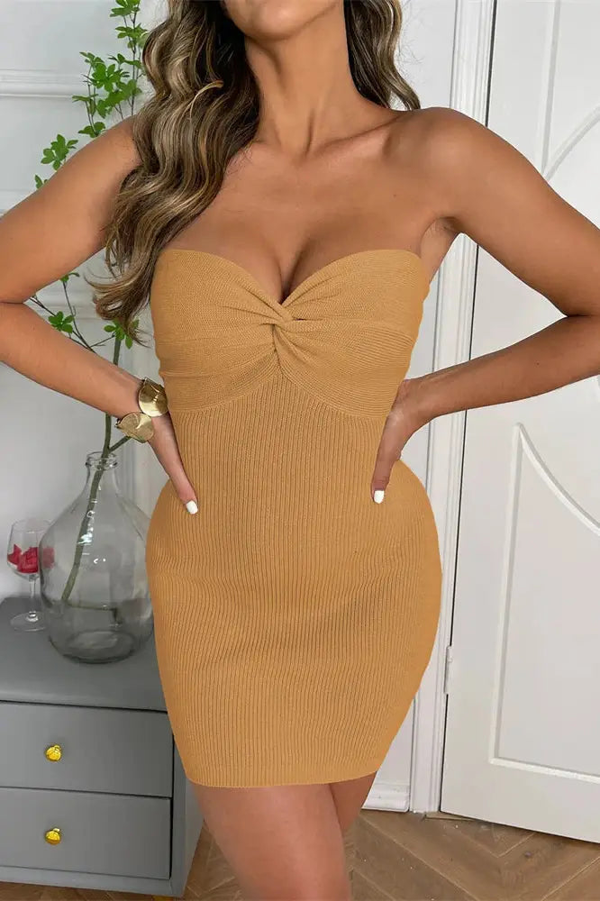 Twist Bandage Mini Dress