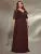 plus size Heart collar flared sleeves bust pleated slide slide silk development A full skirt Evening gown ball dress