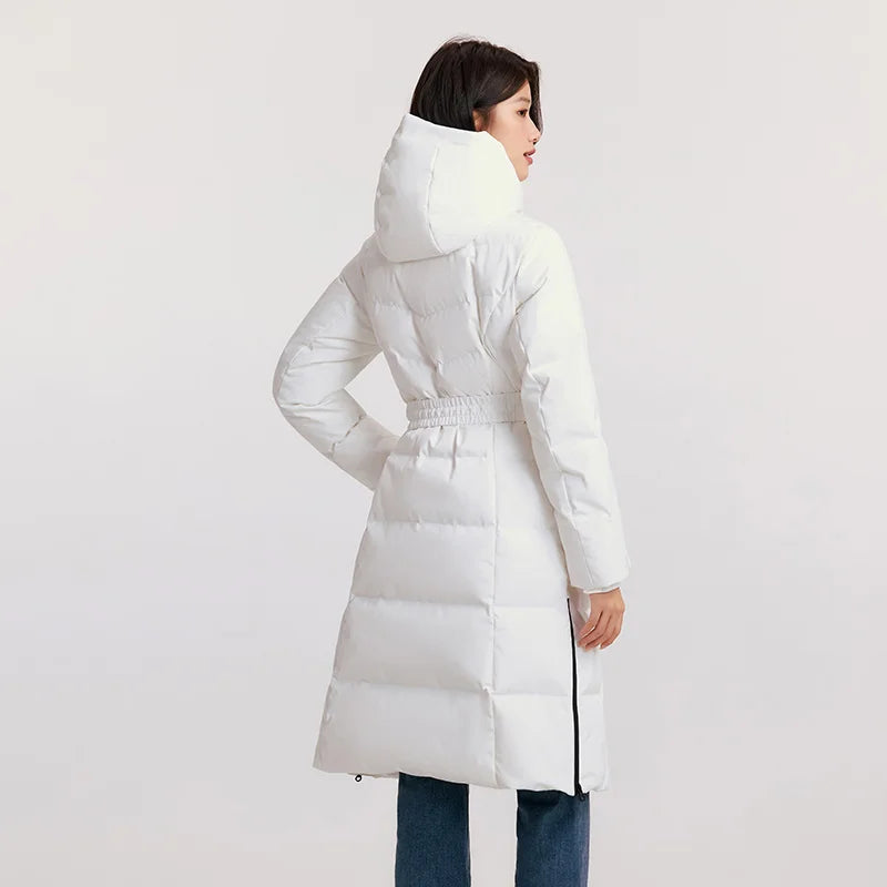Down Jacket Women Long Length Parka  New Winter Goose Down Warm Outdoor Windproof Outerwear