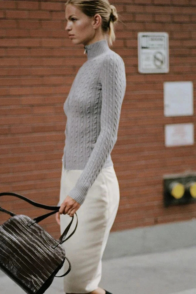 Elegant Long Sleeve Mini Dress with Zipper