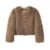 Brand Fashion  Winter Sweet Pink Cropped Faux Fur Coat Women Streetwear Ins Chic Girls Fluffy Fox Fur Jacket Female