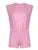Hollow Out Back Sleeveless Boho Blouse Rompers Womens O Neck Solid Simple Casual Summer Vacation Beach Playsuits Pink