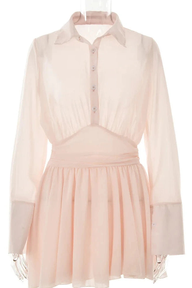 Elegant Loose Fit Mini Dress