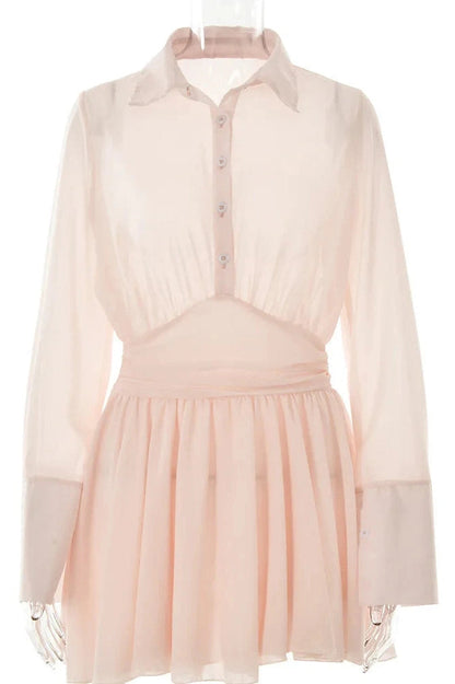 Elegant Loose Fit Mini Dress