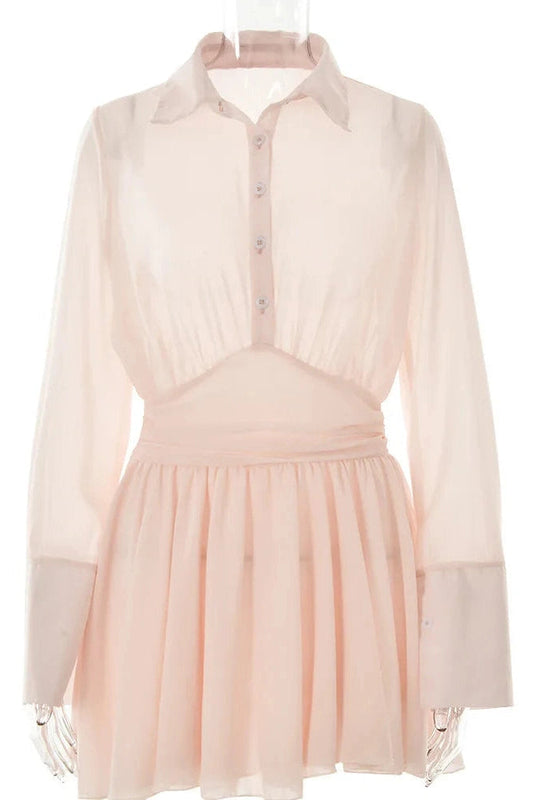 Elegant Loose Fit Mini Dress