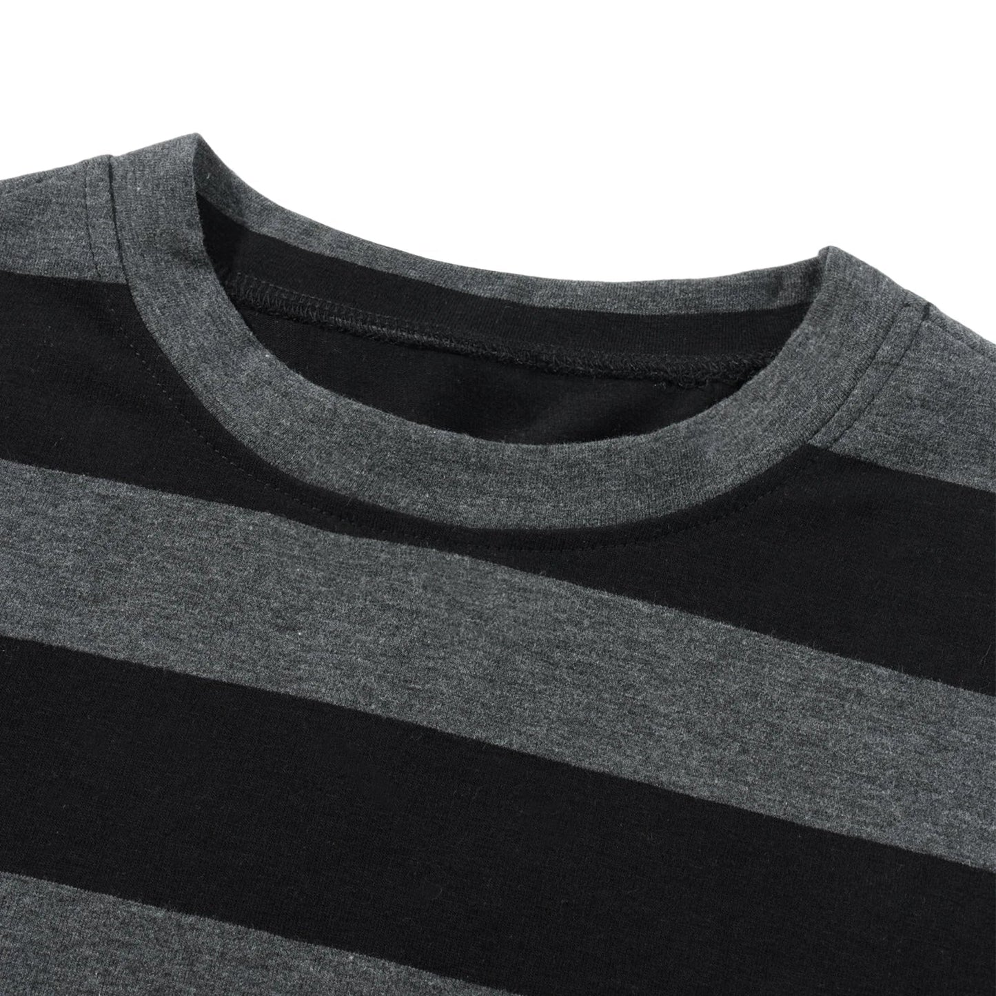 y2k Aesthetic T Shirt  Grey Striped Long Sleeve Tops Gothic E Girl Punk Dark Academia Clothes Streetwear