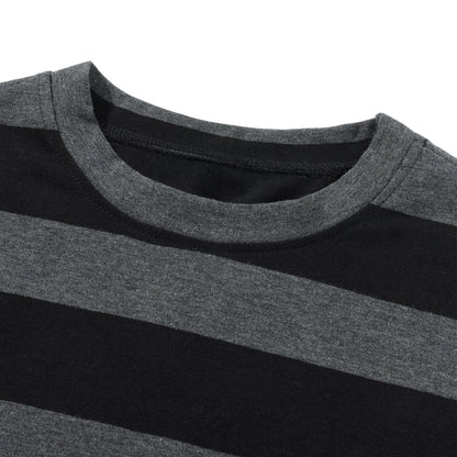 y2k Aesthetic T Shirt  Grey Striped Long Sleeve Tops Gothic E Girl Punk Dark Academia Clothes Streetwear
