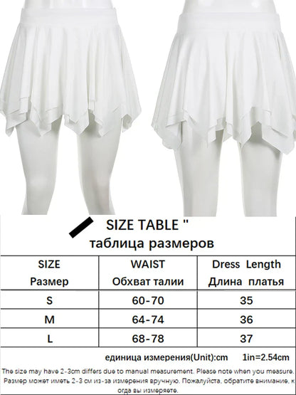 Voguable  Asymmetrical A-line Pleated Mini Skirt Low Waist Fairycore Sweet Short Skirts Aesthetic Cute Coquette Outfit Y2K Women