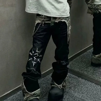 Vintage Camo Stitch Detail Pants