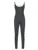Contrast Patchwork Backless Halter Tie Skinny Sexy Sleeveless Jumpsuits Womens Gray Casual Sports Rompers Overalls