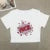 T shirt summer American print Spice Girl trend slim-fit short round neck short sleeve show midriff