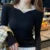 Women Slim V-Neck Bottoming Sweater Autumn Winter For Women Casual Pullovers Long Sleeve Knit Warm Office Sweater