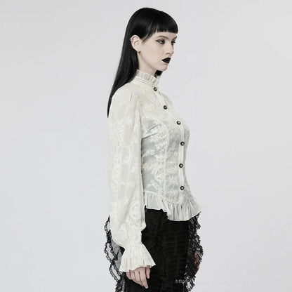 Gothic Flare Sleeve Chiffon Blouse