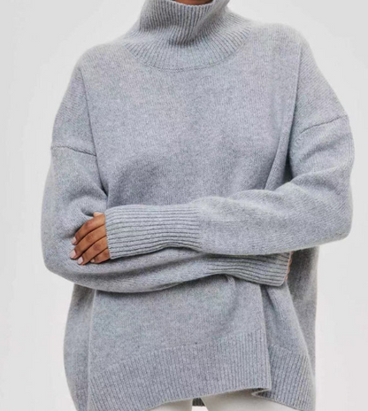 Jersey de cuello alto de punto suave para mujer | Ideal para otoño/invierno