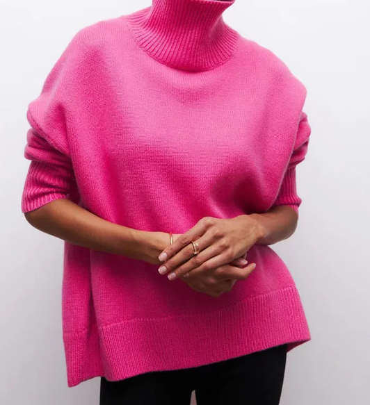 Jersey de cuello alto de punto suave para mujer | Ideal para otoño/invierno
