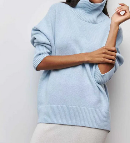Jersey de cuello alto de punto suave para mujer | Ideal para otoño/invierno