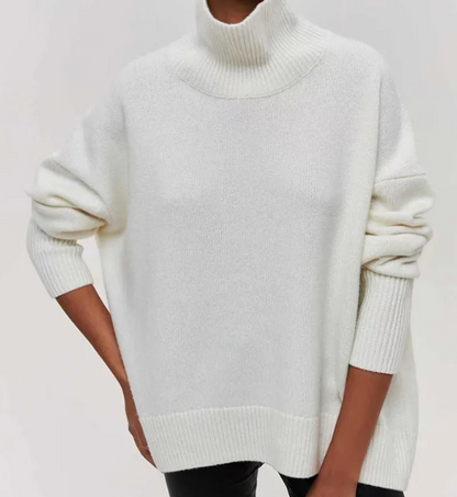 Jersey de cuello alto de punto suave para mujer | Ideal para otoño/invierno