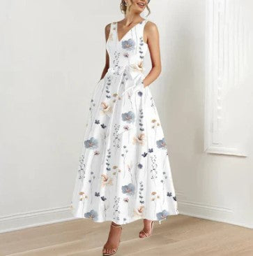 Women's Elegant Lightweight Maxi Dress with Flowing Silhouette