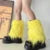 Luxury Shag Furry Faux Fur Leg Warmers Women Colorful Solid Gogo Fluffies Y2k Girls Fashion Cyber Hip Hop Legwarmers Bootcovers