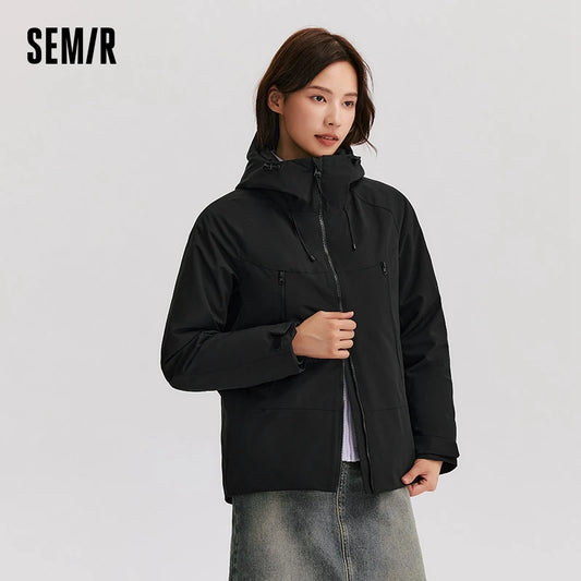 Down Jacket Women Three-Defense Rainproof Windproof Moisture Permeable Three-in-One  New Winter Two-Piece Down Jacket