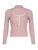 Japanese Kawaii Sweet Pink Knitted Ribbed Tee Contrast Lace Tie Bow Square Collar Long Sleeve Basic Spring Autumn T Shirt Women