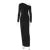 White Skew Collar Long Sleeve Maxi Dress For Women  Autumn Winter New Bodycon Elegant Party Dress Female High Waist