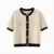 Spring New Women’s Fashion and Elegance Slim Fit Versatile Knitted Spliced Short sleeved Coat