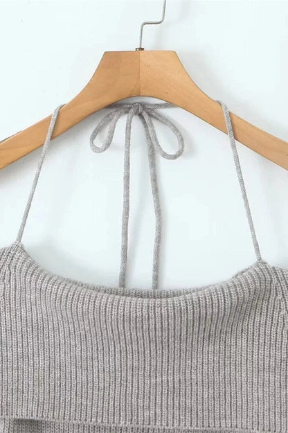 Lace-Up Straps Slim Fit Mini Dress