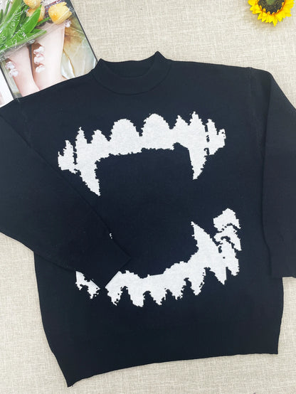 temperament commuter style pullover sweater for women’s autumn and winter new loose all-match crew-neck knitwear