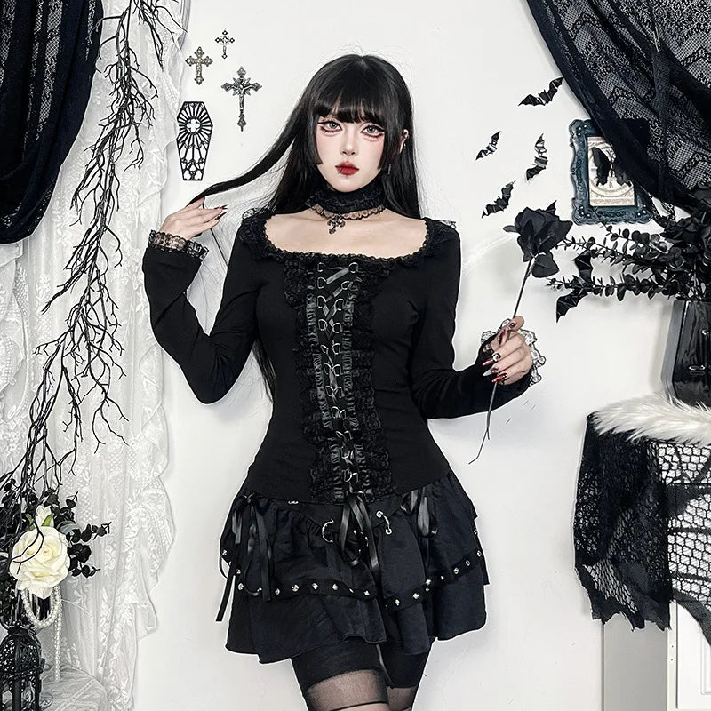 Lace-Up Choker Corset