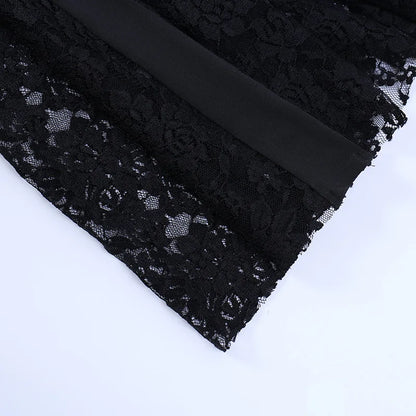 Lace Patchwork Flare Pants