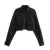 Autumn New Women’s Wear Design Sense: A Small Number Polo Neck Loose Windbreaker Fabric Short Shirt 4432029