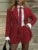 Female 2 Piece-Set Elegant Neckties Suit Pocket Outwear And High Waist Shorts Sets Commute Clothes Women’s Outfits Autumn