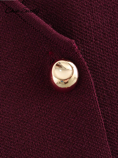 Fashion Single Breasted Knitted Vest Top Women Wine Red V-Neck Sleeveless Sweater Tank Female  Autumn Chic Lady Knitwear New