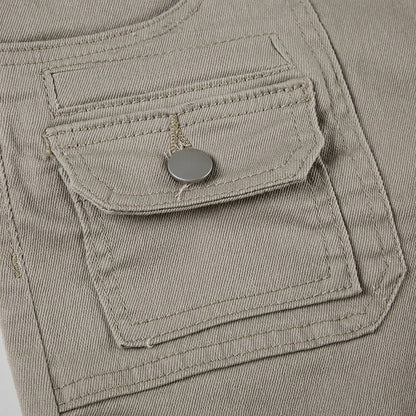 Slim Fit Simple Flared Pants Women High Fashion Causal England Style All-Match Basic Jeans Classical Clothing