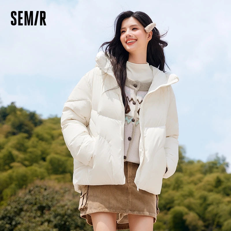 Down Jacket Women Mid-Length Waterproof and Warm Winter Oversize Hooded Versatile Coat