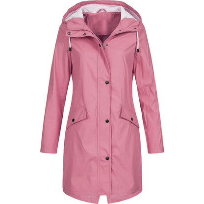 Chaqueta impermeable amarilla con capucha para mujer | Ideal para actividades al aire libre