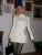 Long Sleeve Knitted Mini Dress Female High Waist Bodycon Umbrella Dress Fashion Elegant Solid Splice Fold Sweater Dress