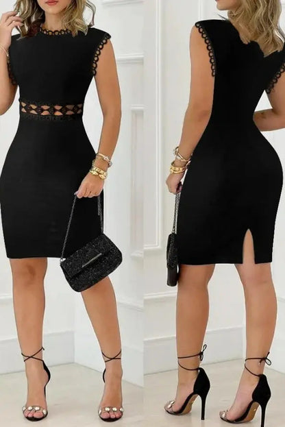 Argyle Lace Bodycon Mini Dress