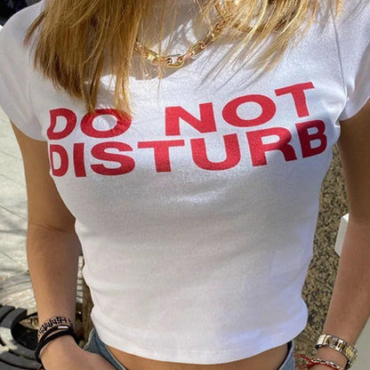 New printed T-shirt, fashionable casual short sleeved top, Y2K summer sexy electronic girl T-shirt, women’s clothing