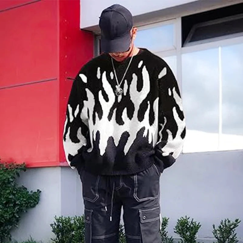 temperament commuter style pullover sweater for women’s autumn and winter new loose all-match crew-neck knitwear